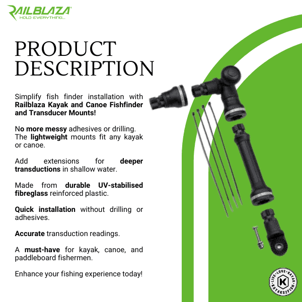 Railblaza Kayak and Canoe Fishfinder and Transducer Mounts