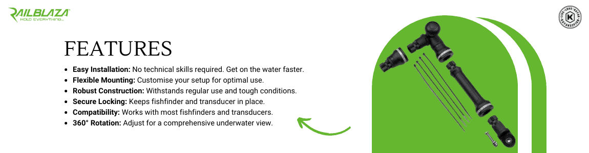 Railblaza Kayak and Canoe Fishfinder and Transducer Mounts