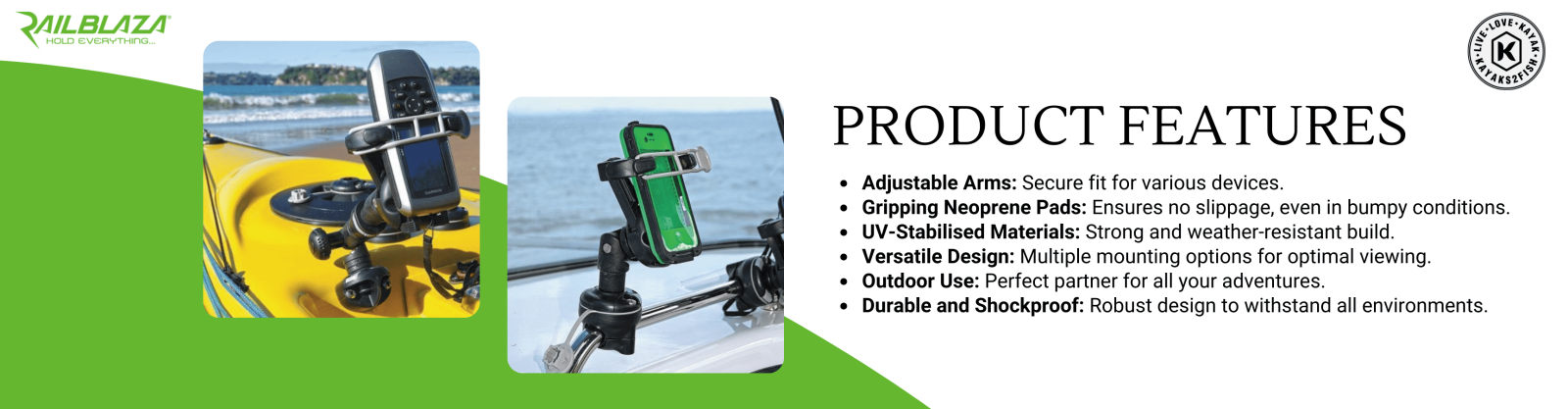 Railblaza MobiHold Adjustable Phone Device Holder