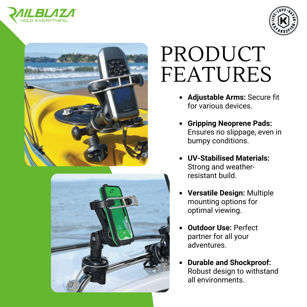 Railblaza MobiHold Adjustable Phone Device Holder