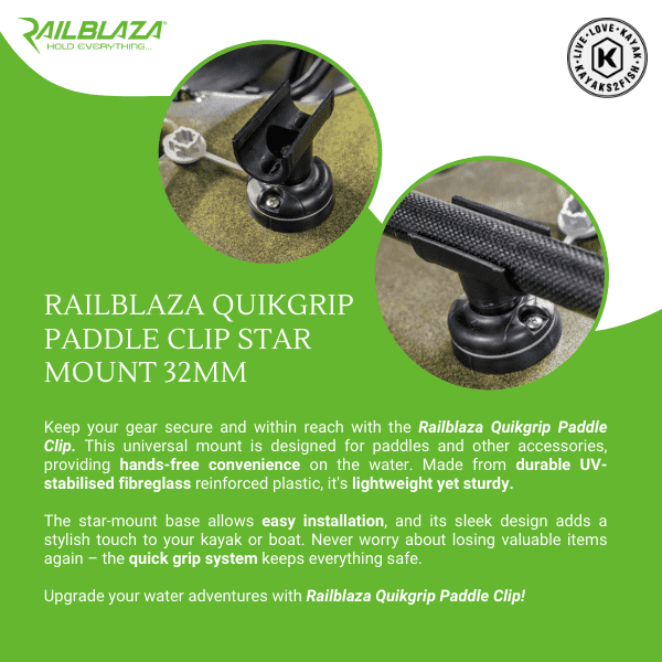 Railblaza QuikGrip Paddle Clip Star Mount 32mm