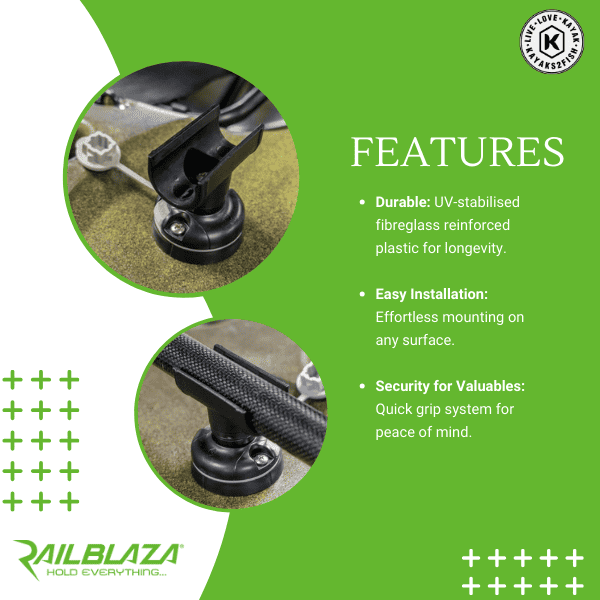 Railblaza QuikGrip Paddle Clip Star Mount 32mm