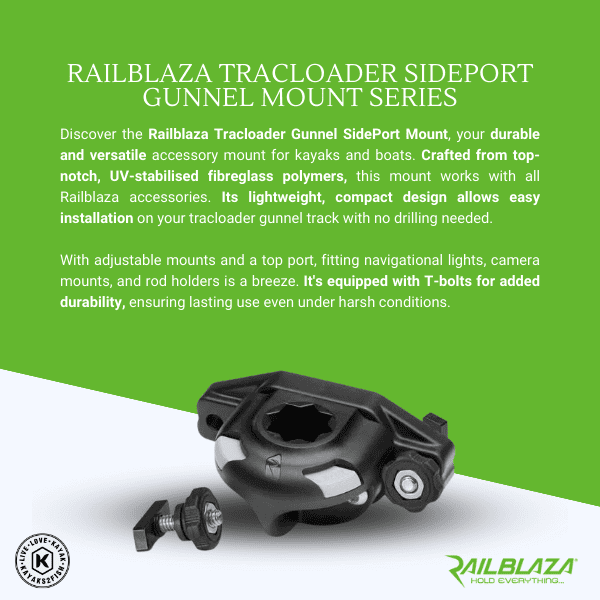 Railblaza TracLoader SidePort Gunnel Mount Series - $25 - Kayaks2Fish