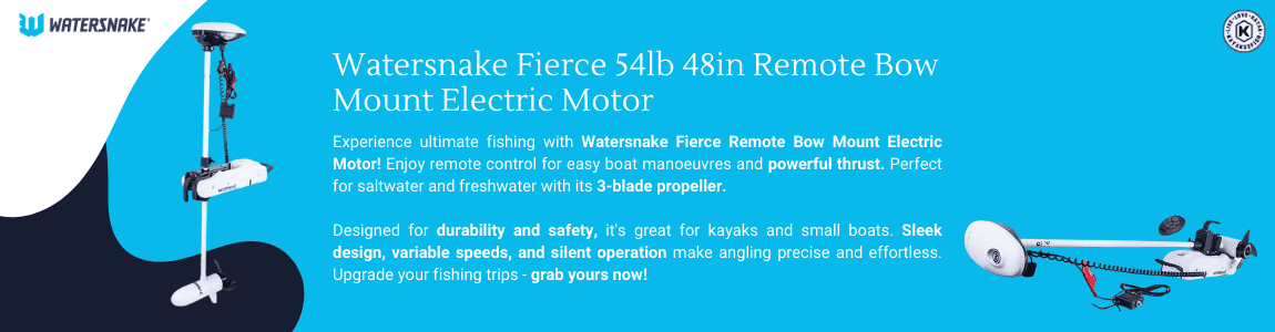 Watersnake Fierce 54lb 48in Remote Bow Mount Electric Motor
