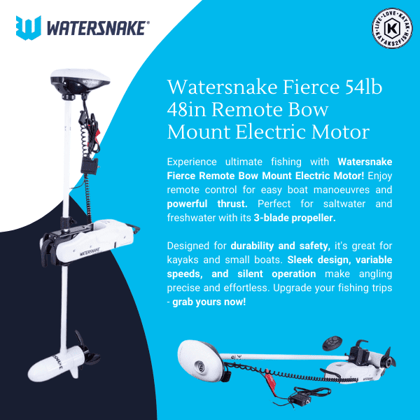 Watersnake Fierce 54lb 48in Remote Bow Mount Electric Motor
