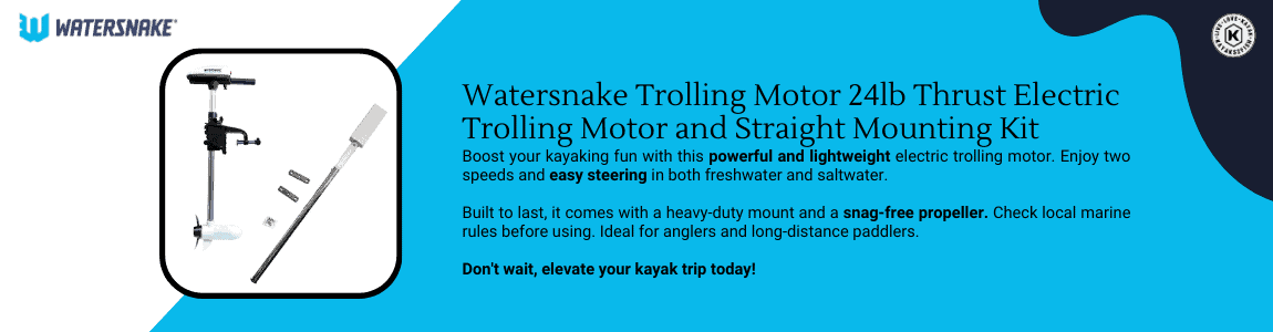 Watersnake Trolling Motor 24lb Thrust Electric Trolling Motor and Straight Mounting Kit