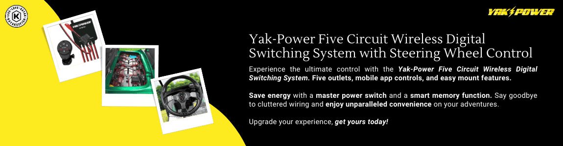 Yak-Power Five Circuit Wireless Digital Switching System with Steering Wheel Control
