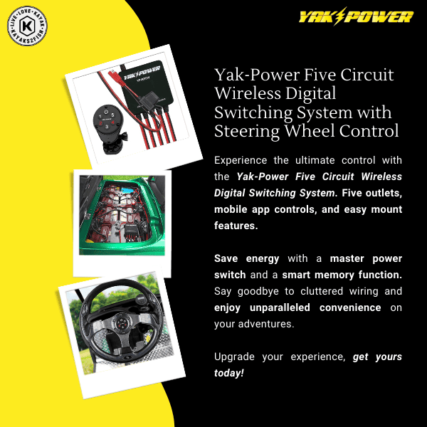 Yak-Power Five Circuit Wireless Digital Switching System with Steering Wheel Control
