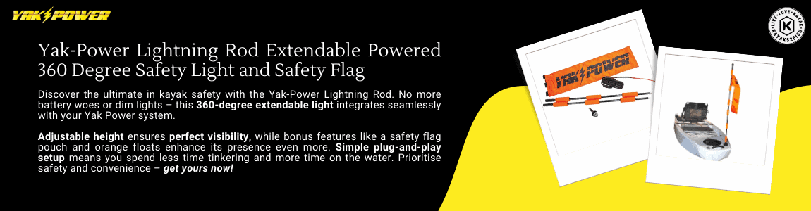 Yak-Power Lightning Rod Extendable Powered 360 Degree Safety Light and Safety Flag