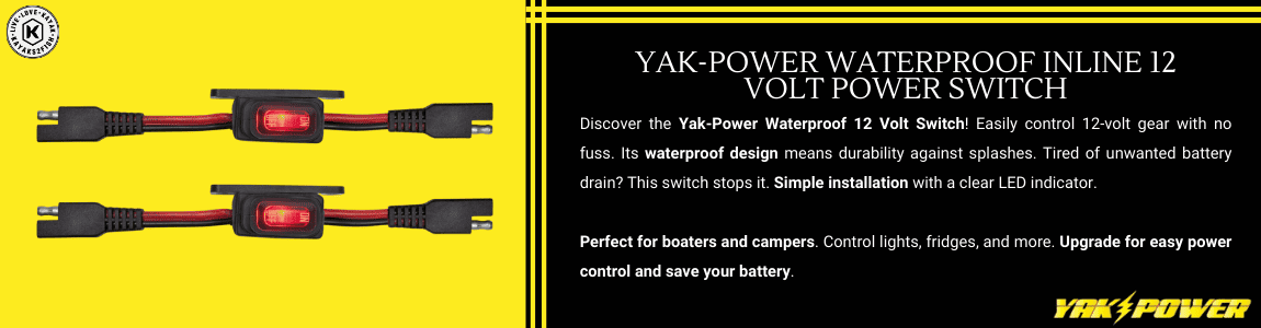 Yak-Power Waterproof Inline 12 Volt Power Switch