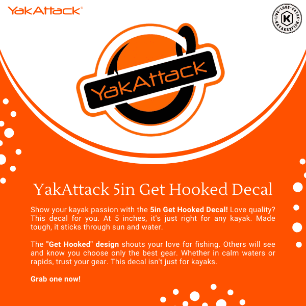 YakAttack 5in Get Hooked Decal