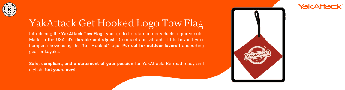 YakAttack Get Hooked Logo Tow Flag