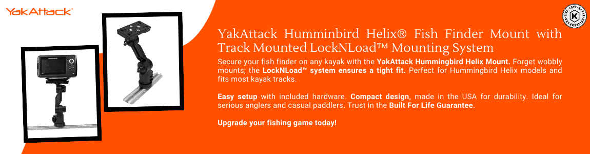 YakAttack Humminbird Helix® Fish Finder Mount with Track Mounted LockNLoad™ Mounting System