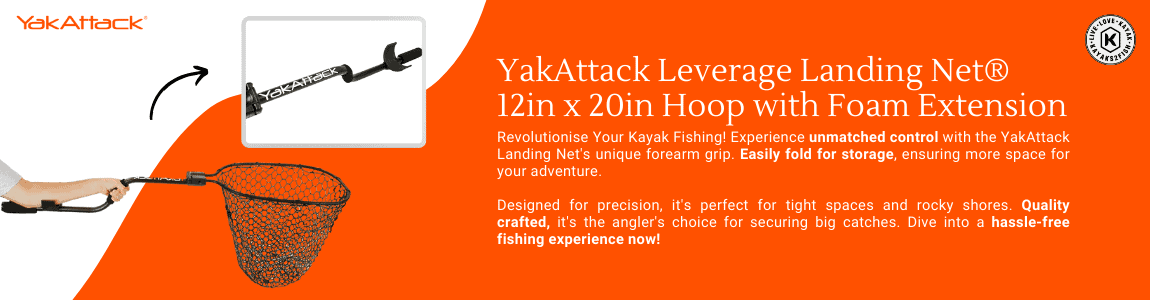 YakAttack Leverage Landing Net® 12in x 20in Hoop with Foam Extension