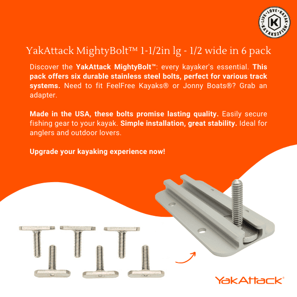 YakAttack MightyBolt™ 1-1/2in lg with 1/2 wide in 6 pack
