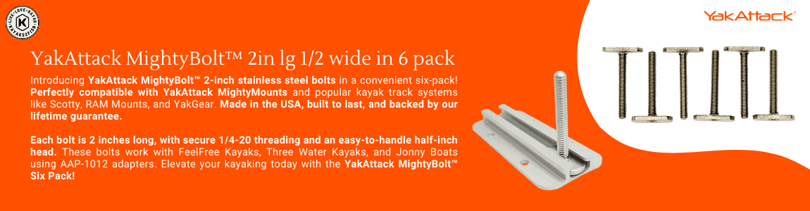 YakAttack MightyBolt 2in lg 1/2 wide in 6 pack