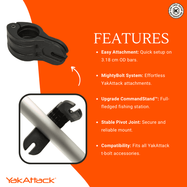 YakAttack MightyMount Bar Clamp