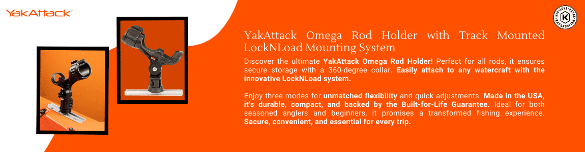 YakAttack Omega Rod Holder with Track Mounted LockNLoad Mounting System