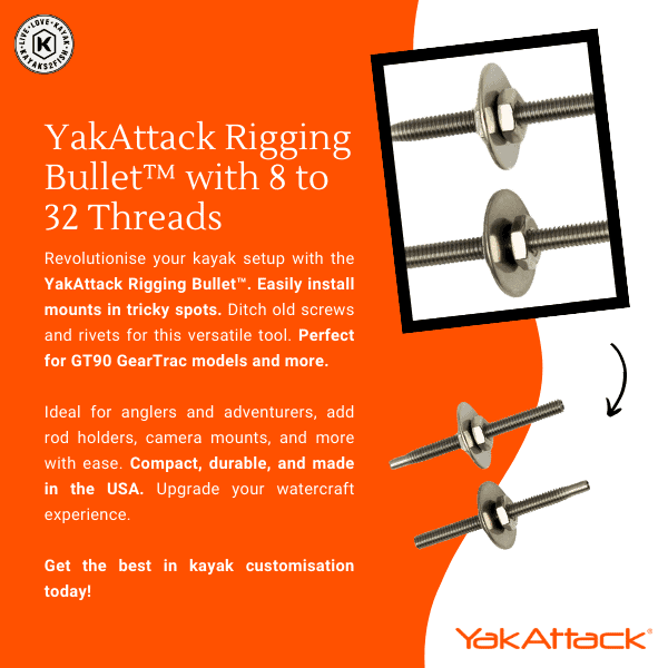 YakAttack Rigging Bullet with 8 to 32 Threads 24 Kayaks2Fish