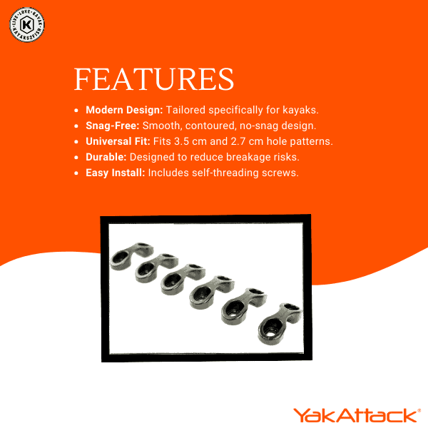 YakAttack Snagless Slotted Padeye Kit 6 Pack