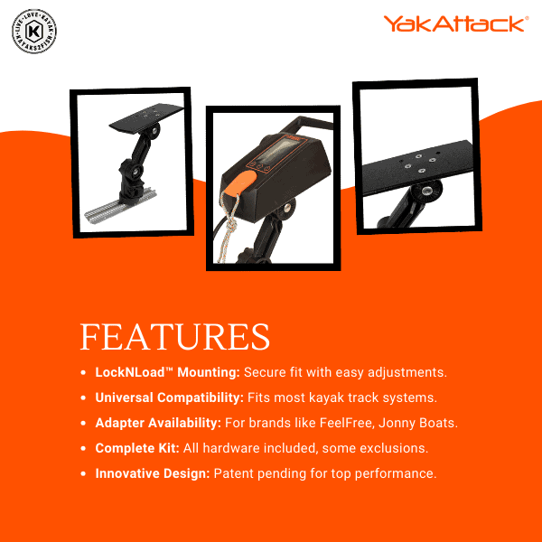 YakAttack Torqeedo Throttle Mount with Track Mounted LockNLoad™ Mounting System