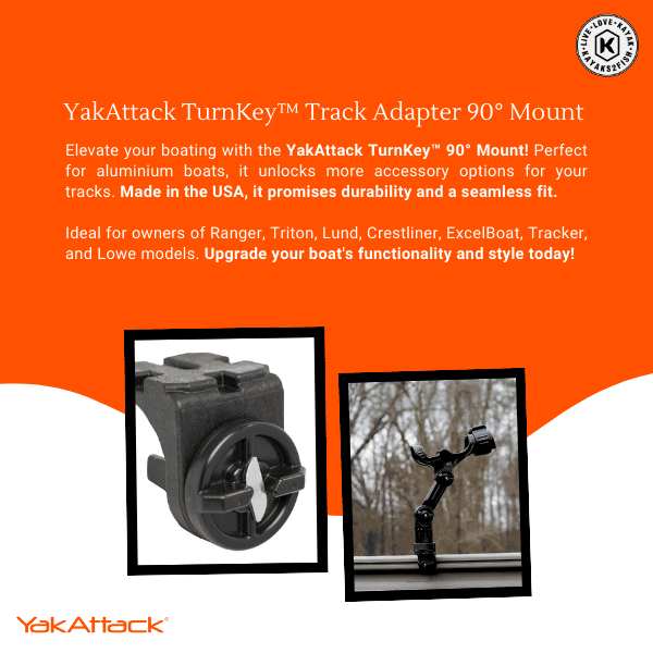 YakAttack TurnKey™ Track Adapter 90° Mount