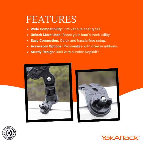 YakAttack TurnKey™ Track Adapter 45° Mount