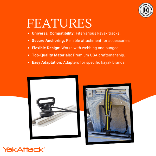 YakAttack Vertical Tie Down Track Mount Pack of 2