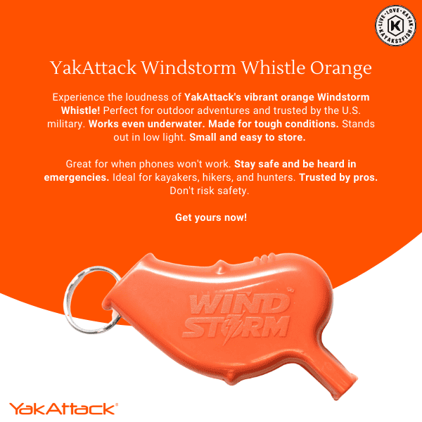 YakAttack Windstorm Whistle Orange