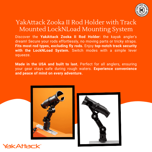 YakAttack Zooka II Rod Holder with Track Mounted LockNLoad Mounting System
