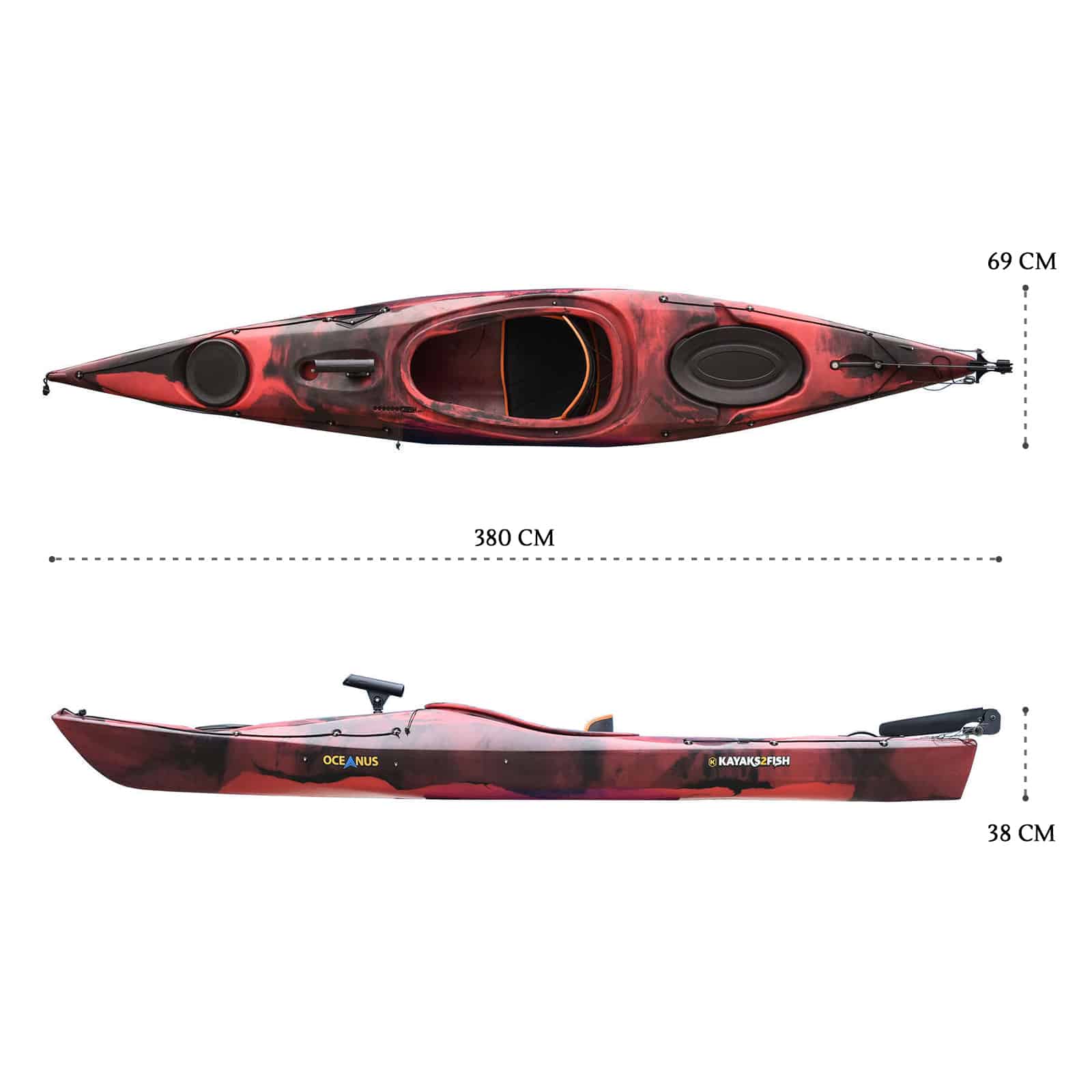 K2FA-OCEANUS-REDSEA dimensions