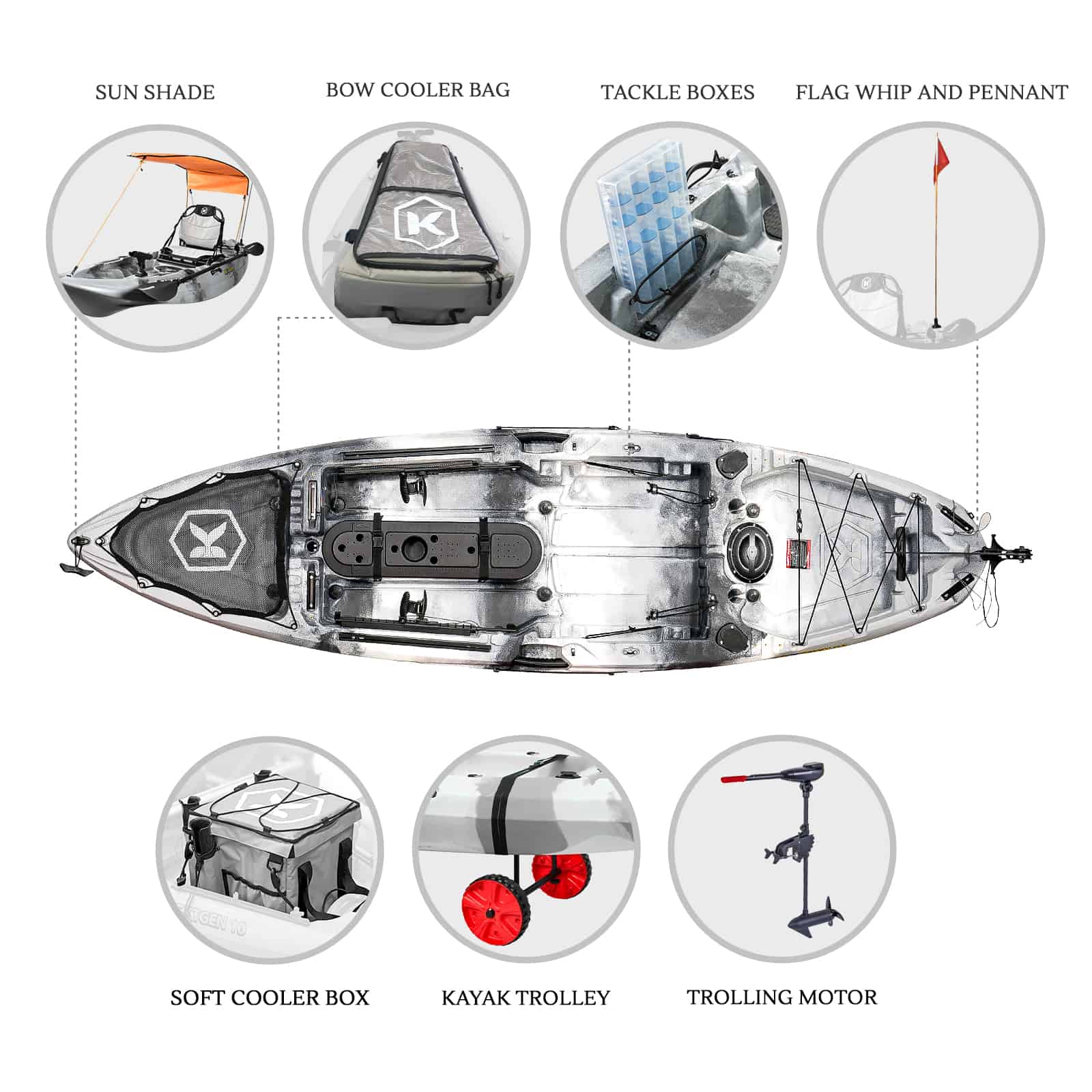 NEXTGEN 10 MKII Pro Fishing Kayak Package Storm [BrisbaneRocklea