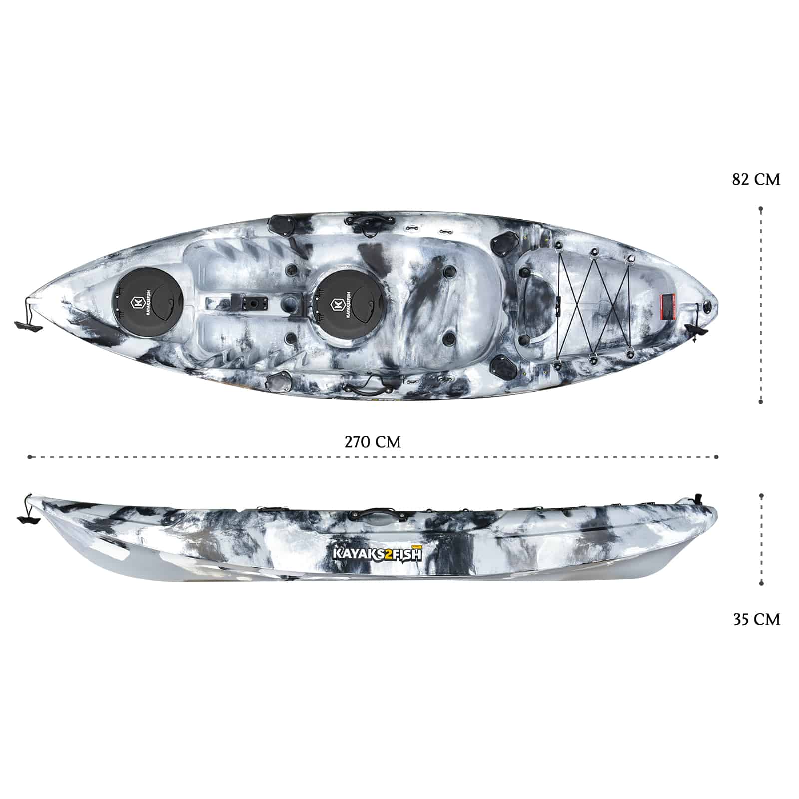 Osprey Fishing Kayak Package Grey Camo Kayaks2Fish