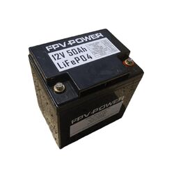 FPV-Power LiFePO4 12V 50Ah + 10A Charger