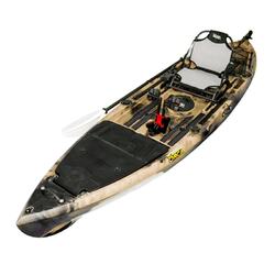 Kronos Foot Pedal Pro Fish Kayak Package with MAX-DRIVE - Sahara