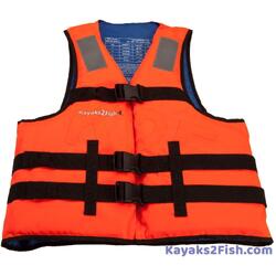 K2F LifeJacket | Buoyancy Vest | Life Jacket | Orange | Kayak Life Jacket 