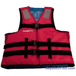 K2F LifeJacket | Buoyancy Vest | Life Jacket | Red | Kayak Life Jacket