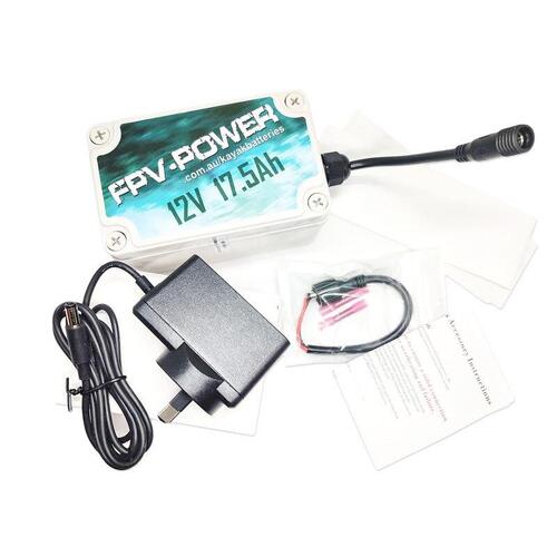 FPV-Power Kayak Battery Combo 12V 17.5AH FPV-Power Kayak Battery Combo 12V 17.5AH