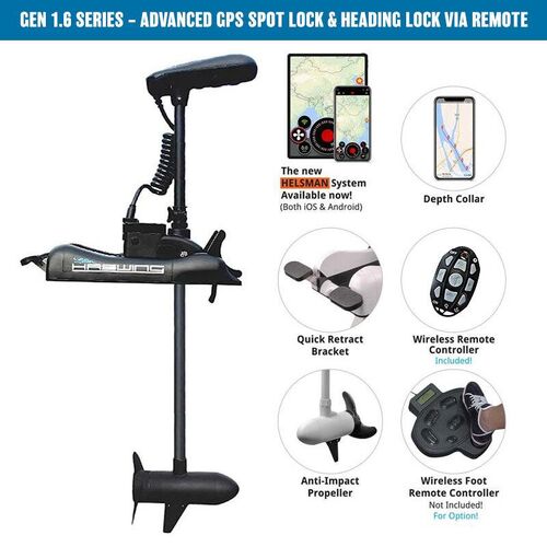 Haswing Cayman B 55lbs Trolling Motor 12V with GPS Gen 1.6 Series - Black 60