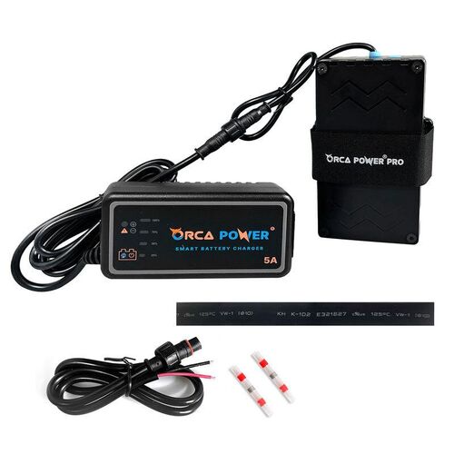 Orca Power Pro 12V 12AH Lithium-Ion Battery Power Kit Orca Power Pro 12V 12AH Lithium-Ion Battery Power Kit